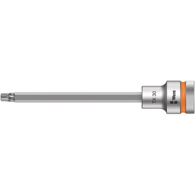 Wera 1/2 in Drive Bit Socket, Torx Bit, T30, 140 mm Overall Length