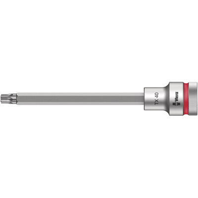 Wera 1/2 in Drive Bit Socket, Torx Bit, T40, 140 mm Overall Length