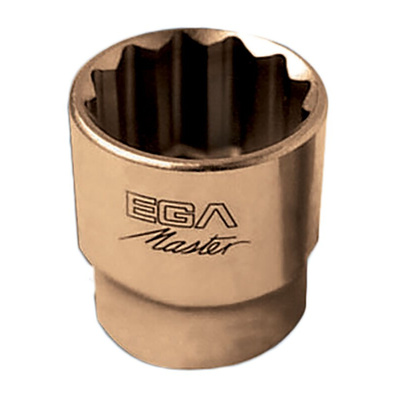 Ega-Master 1/2 in Drive 23mm Standard Socket, 12 point, 43 mm Overall Length