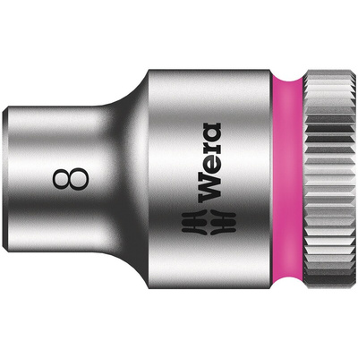 Wera 3/8 in Drive 8mm Standard Socket, 6 point, 29 mm Overall Length