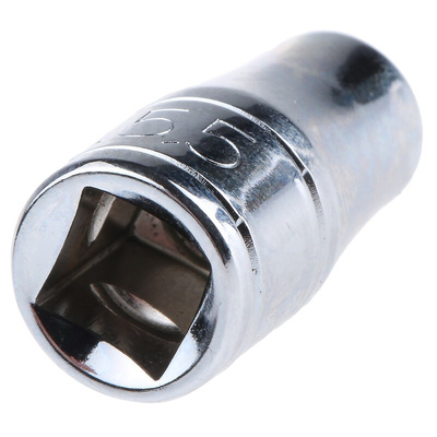 Facom 1/4 in Drive 5.5mm Standard Socket, 6 point, 22 mm Overall Length