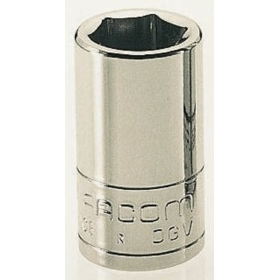 Facom 1/4 in Drive 9mm Standard Socket, 6 point, 22 mm Overall Length
