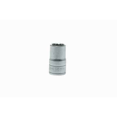 Teng Tools 1/2 in Drive 14mm Standard Socket, 12 point, 38 mm Overall Length