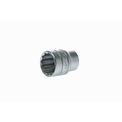 Teng Tools 1/2 in Drive 24mm Standard Socket, 12 point, 40 mm Overall Length