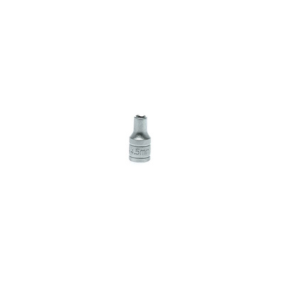 Teng Tools 1/4 in Drive 4.5mm Standard Socket, 6 point, 25 mm Overall Length