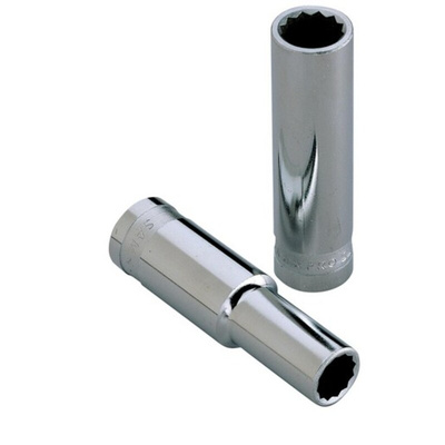 SAM 1/4 in Drive 11mm Deep Socket, 6 point, 50 mm Overall Length