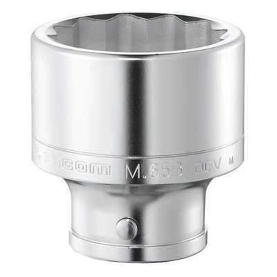 Facom 1 in Drive 65mm Standard Socket, 12 point, 92 mm Overall Length