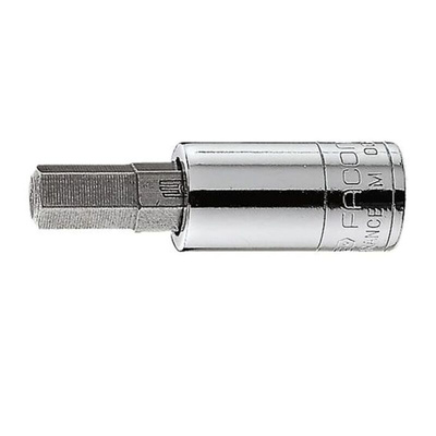 Facom 1/4 in Drive Bit Socket, Hex Bit, 10mm, 37 mm Overall Length