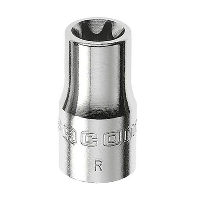 Facom 1/4 in Drive E4 Standard Socket, e-Torx, 22 mm Overall Length