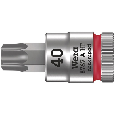 Wera 1/4 in Drive Bit Socket, Torx Bit, T10, 96 mm Overall Length