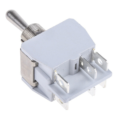 Apem DPST Toggle Switch, (On)-Off-(On), Panel Mount