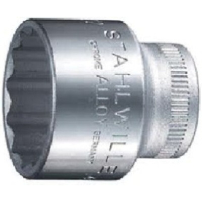 STAHLWILLE 3/8 in Drive 19mm Deep Socket, 12 point, 65 mm Overall Length