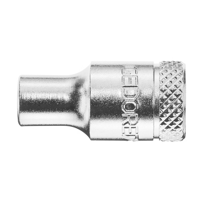 Gedore 1/4 in Drive 4mm Standard Socket, 12 point, 25 mm Overall Length