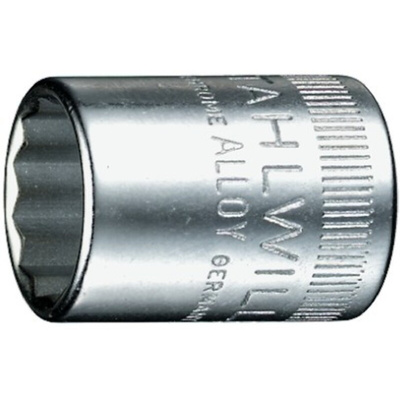 STAHLWILLE 1/4 in Drive 13mm Standard Socket, 12 point, 23 mm Overall Length