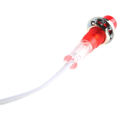 CAMDENBOSS Red Panel Mount Indicator, 6V, 6.4mm Mounting Hole Size, Lead Wires Termination
