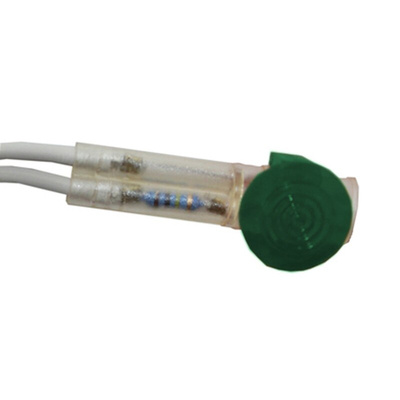 CAMDENBOSS Green Panel Mount Indicator, 240V, 10mm Mounting Hole Size, Lead Wires Termination