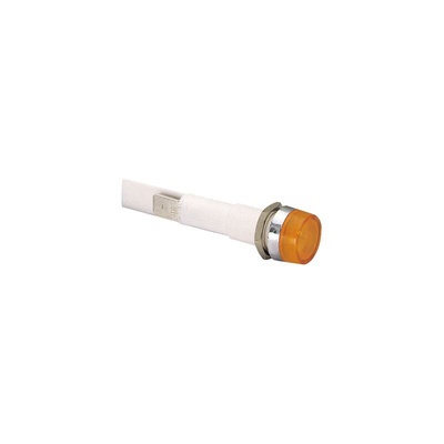 Arcolectric (Bulgin) Ltd Yellow Neon Panel Mount Indicator, 12V, 10mm Mounting Hole Size