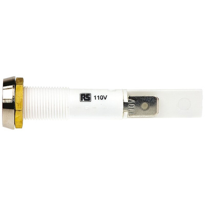Arcolectric (Bulgin) Ltd Red Neon Panel Mount Indicator, 110V ac, 10mm Mounting Hole Size