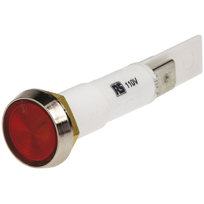Arcolectric (Bulgin) Ltd Red Neon Panel Mount Indicator, 110V ac, 10mm Mounting Hole Size