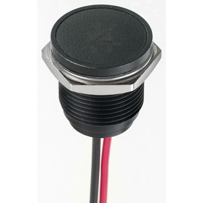 APEM Red Panel Mount Indicator, 12V dc, 16mm Mounting Hole Size, Lead Wires Termination, IP67