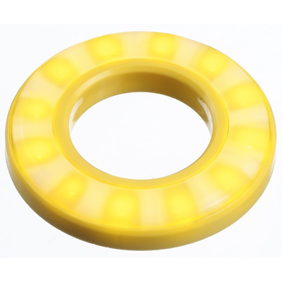 APEM Yellow Panel Mount Indicator, 12 → 24V dc, 22.2mm Mounting Hole Size, Lead Wires Termination, IP67