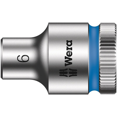 Wera 3/8 in Drive 6mm Standard Socket, 6 point, 29 mm Overall Length