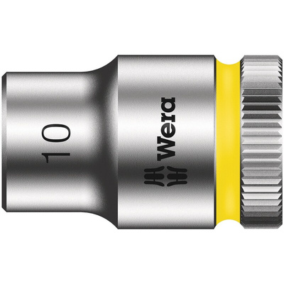 Wera 3/8 in Drive 10mm Standard Socket, 6 point, 29 mm Overall Length