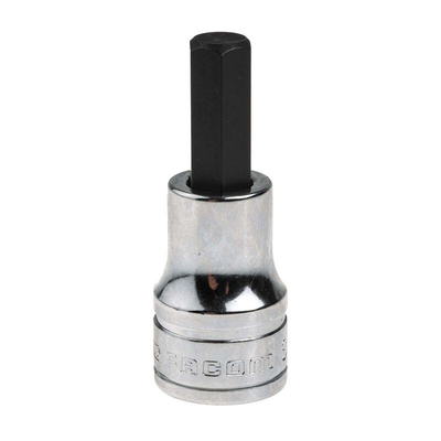 Facom 1/2 in Drive Bit Socket, Hex Bit, 10mm, 60 mm Overall Length