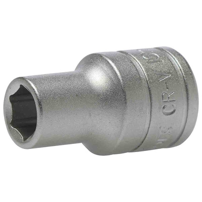 Teng Tools 1/2 in Drive 10mm Standard Socket, 6 point, 38 mm Overall Length