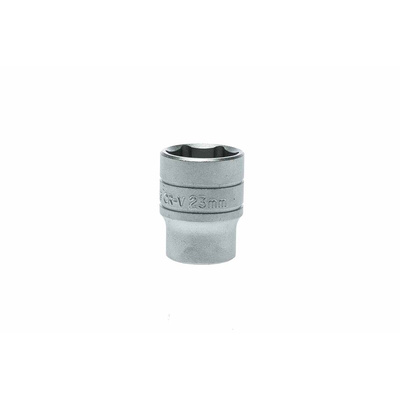 Teng Tools 1/2 in Drive 23mm Standard Socket, 6 point, 40 mm Overall Length