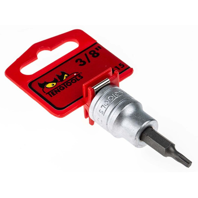 Teng Tools 3/8 in Drive Bit Socket, Torx Bit, T15