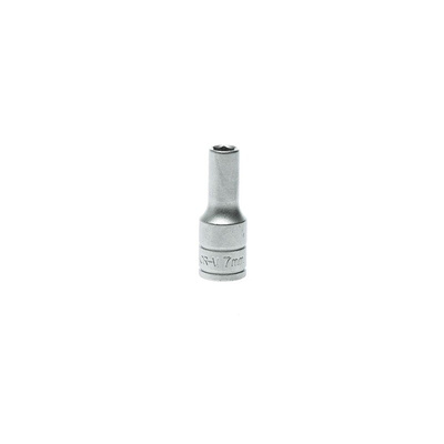 Teng Tools 3/8 in Drive 7mm Deep Socket, 6 point, 45.5 mm Overall Length