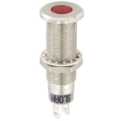 Sloan Red Panel Mount Indicator, 1.7V dc, 8.2mm Mounting Hole Size, Solder Tab Termination