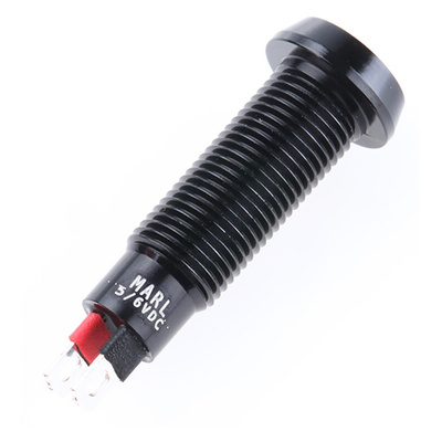 Marl Red Panel Mount Indicator, 5V dc, 8.1mm Mounting Hole Size, Solder Tab Termination