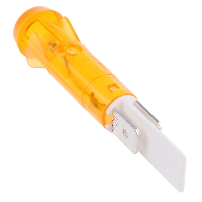 Arcolectric (Bulgin) Ltd Orange Neon Panel Mount Indicator, 110V ac, 9.5mm Mounting Hole Size