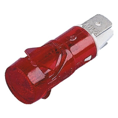 Arcolectric (Bulgin) Ltd Red Neon Panel Mount Indicator, 110V ac, 12.7mm Mounting Hole Size