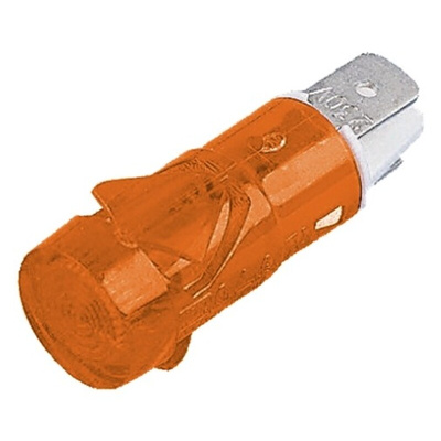 Arcolectric (Bulgin) Ltd Orange Neon Panel Mount Indicator, 110V ac, 12.7mm Mounting Hole Size