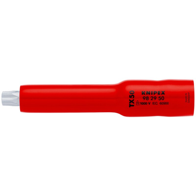 Knipex 3/8 in Drive 3/8in Insulated Bit Socket, Torx Bit, TX50, 117 mm Overall Length