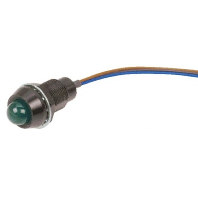 Marl Green Panel Mount Indicator, 24V dc, 12.7mm Mounting Hole Size