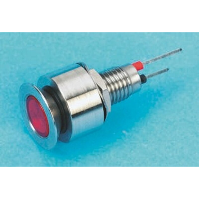 Marl Red Panel Mount Indicator, 24V dc, 6.1mm Mounting Hole Size