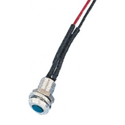Oxley Blue Panel Mount Indicator, 3.6V, 6.4mm Mounting Hole Size, Lead Wires Termination, IP66