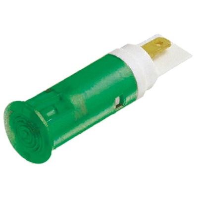 Signal Construct Green Panel Mount Indicator, 12 → 14V, 5mm Mounting Hole Size, Solder Tab Termination