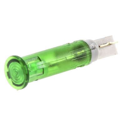 Signal Construct Green Panel Mount Indicator, 24 → 28V, 5mm Mounting Hole Size, Solder Tab Termination