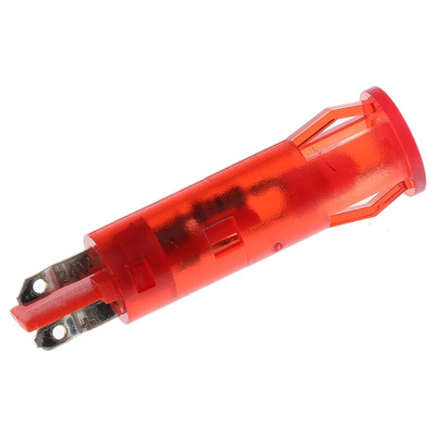 Signal Construct Red Panel Mount Indicator, 24 → 28V, 6mm Mounting Hole Size, Solder Tab Termination