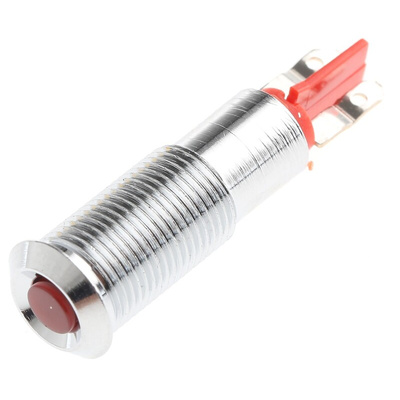 Signal Construct Red Panel Mount Indicator, 20 → 28V, 6mm Mounting Hole Size, Solder Tab Termination, IP67