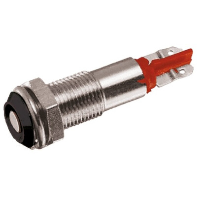 Signal Construct Red Indicator, 20 → 28V, 6mm Mounting Hole Size, Solder Tab Termination