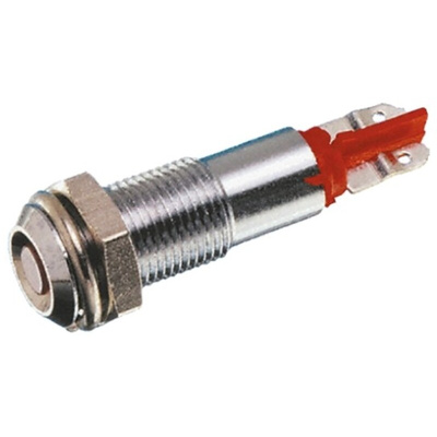 Signal Construct Red Indicator, 20 → 28V, 6mm Mounting Hole Size