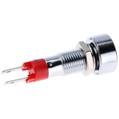 Signal Construct Red Panel Mount Indicator, 24 → 28V, 8mm Mounting Hole Size