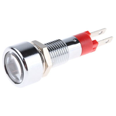Signal Construct Red Panel Mount Indicator, 24 → 28V, 8mm Mounting Hole Size