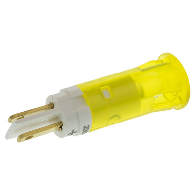 Signal Construct Yellow Panel Mount Indicator, 230V, 10mm Mounting Hole Size